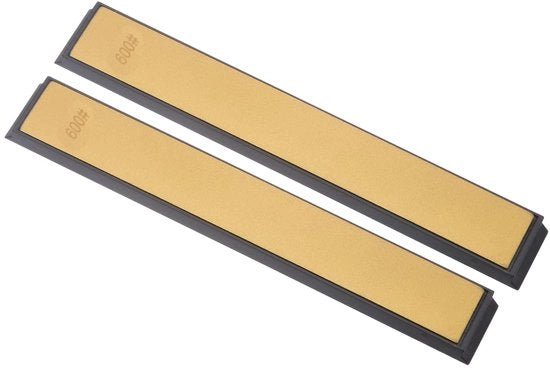 Pietra abrasiva diamantata, grana 600, dimensioni totali 15 x 2 cm, pietra abrasiva in titanio, kit abrasivo - (applicazioni: per la lisciatura di metalli), 2 pezzi