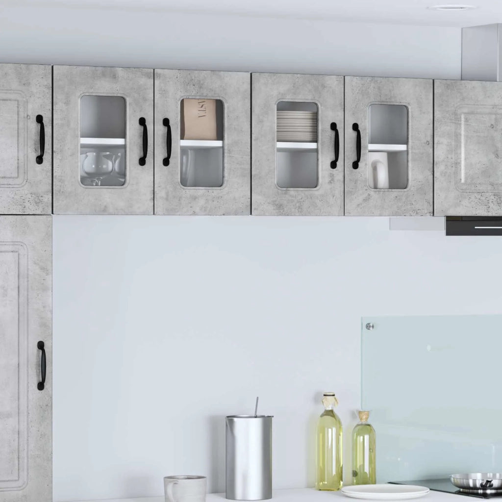 Mobile da cucina 2 pz-Set di 2 Armadio da cucina Grigio cemento 60 x 31 x 40 cm 451096