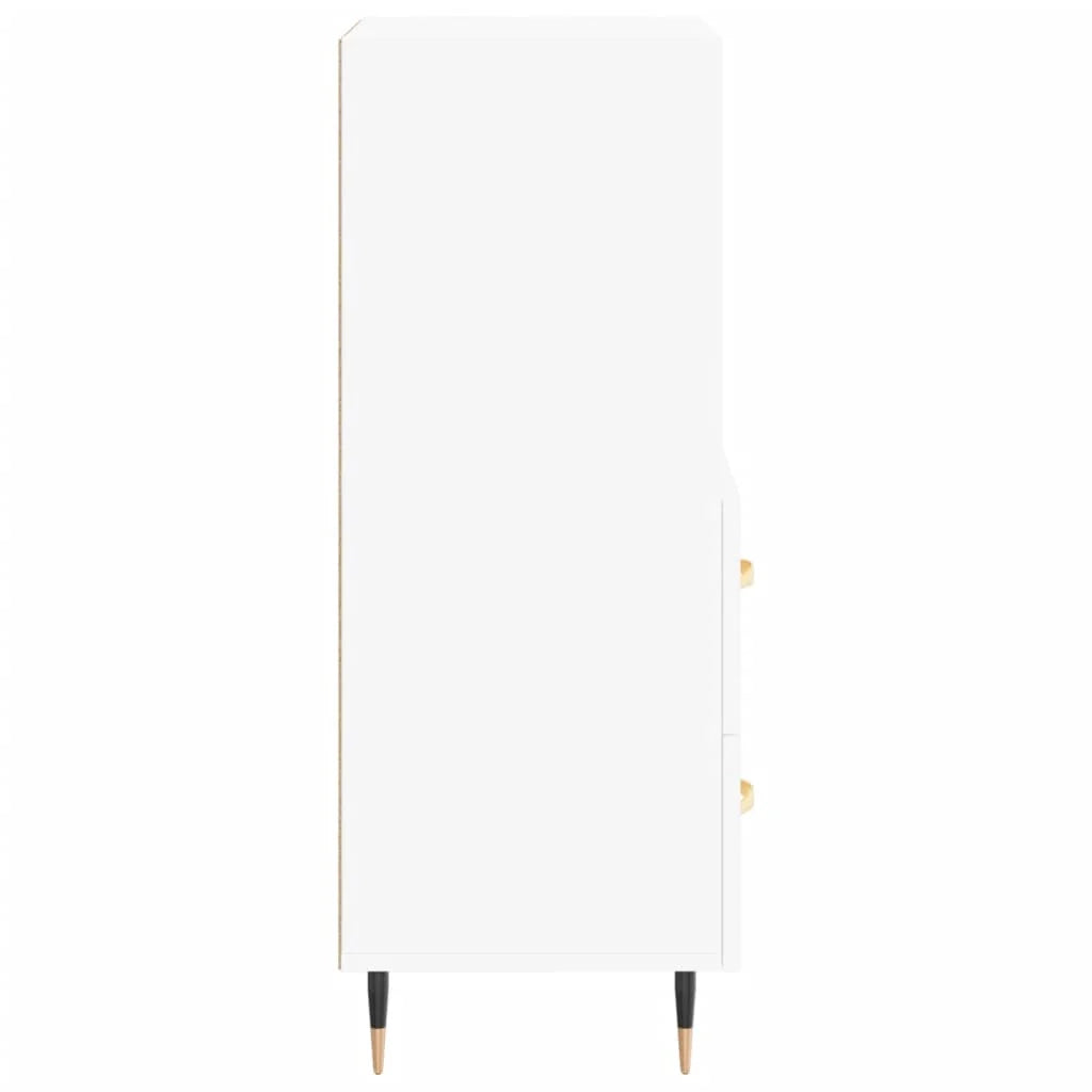 Buffet credenza cassettiera mobiletto mobile contenitore organizer per cucina soggiorno salotto 34,5 x 34 x 90 cm legno ingegnerizzato bianco 02_0030250
