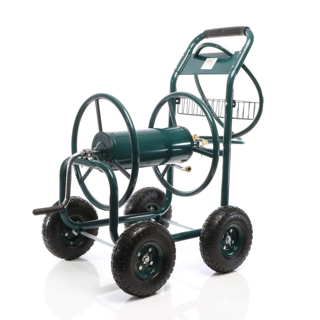 Carrello avvolgitubo da giardino con manovella e attacco per tubo, avvolgitubo, per tubi da 3/4" (19 mm) lunghi max 70m, irrigazione giardino