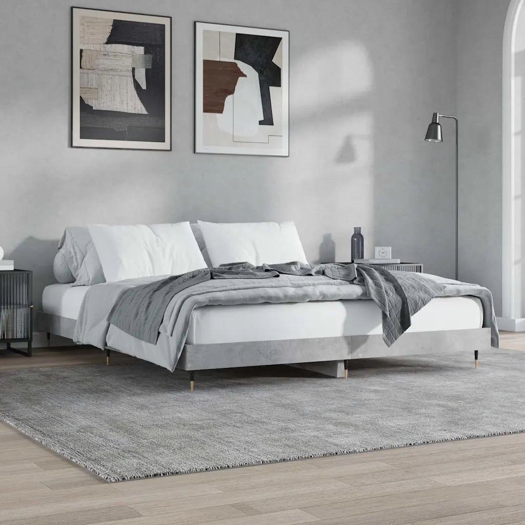 Giroletto-Struttura Letto Grigio Cemento 120x200 cm in Legno Multistrato 259418