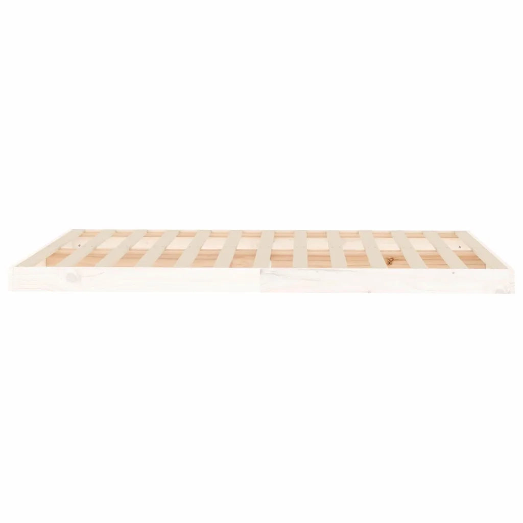 Letto senza Materasso Bianco 120x190 cm Legno Massello di Pino 823475