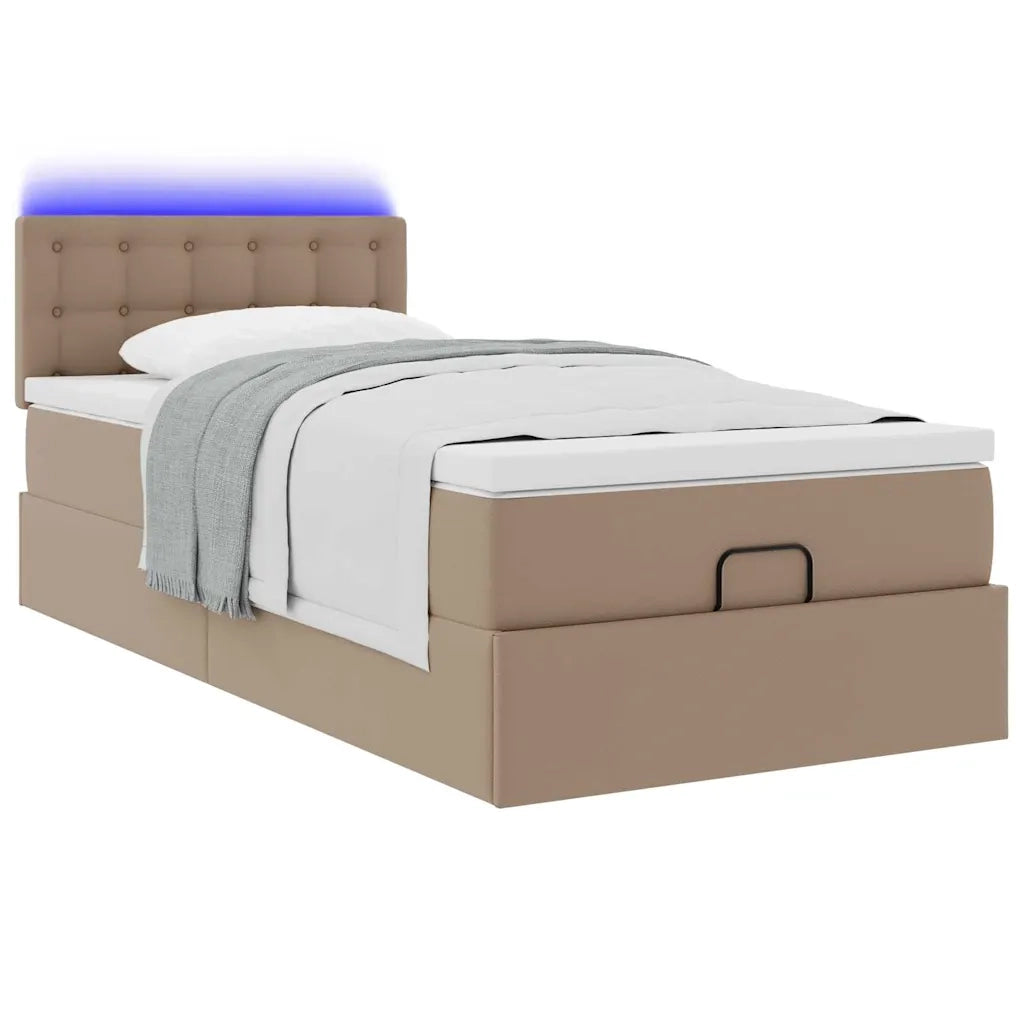 Struttura Letto Pouf con Materasso 80x200 cm Similpelle 3312126