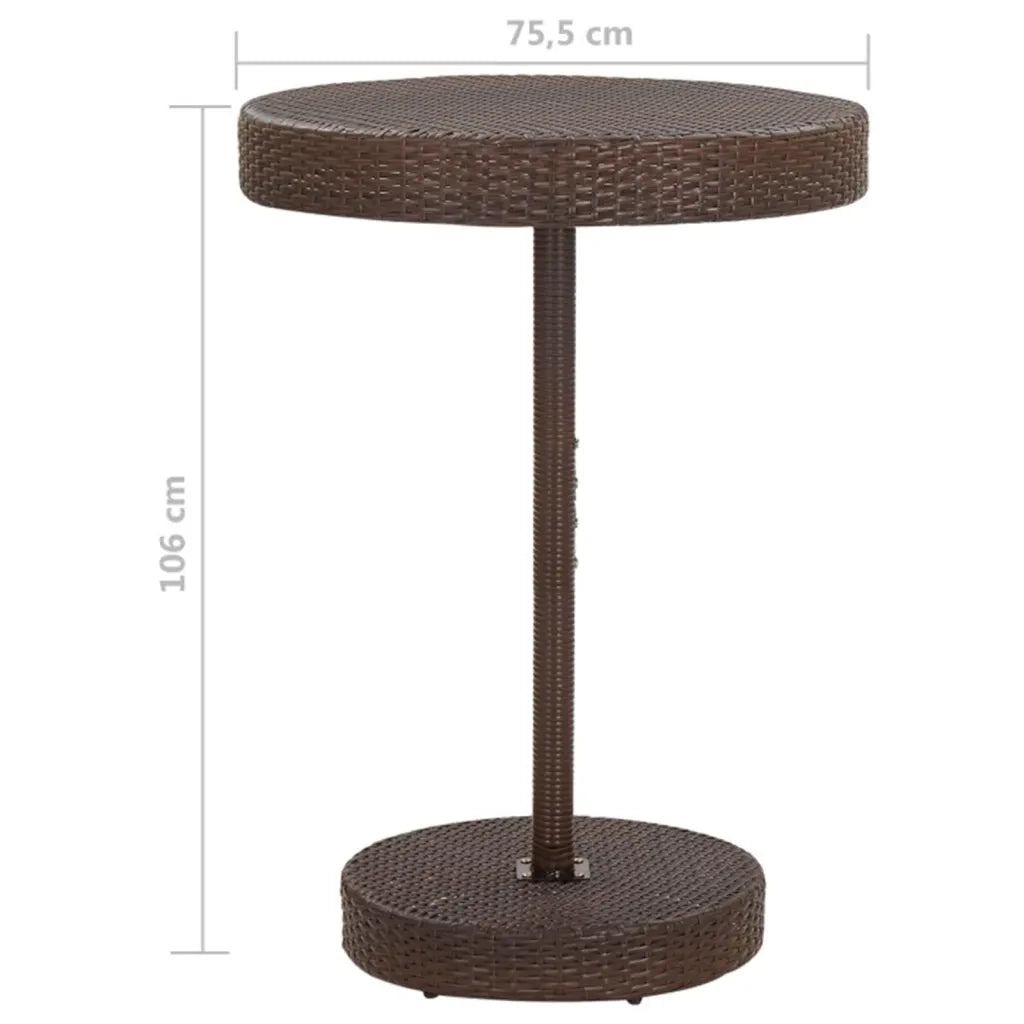 Set da Bar da Giardino 5 pz con Cuscini in Polyrattan Marrone 3094774