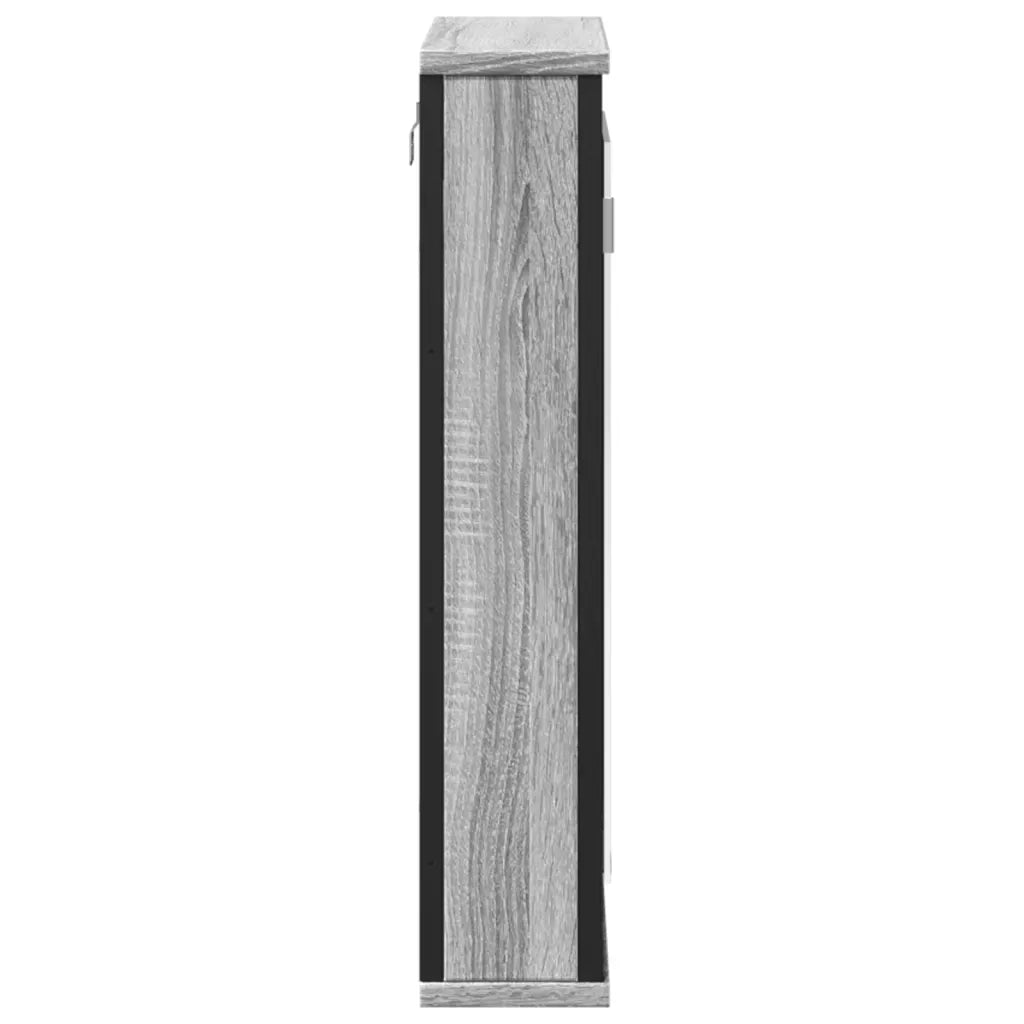 Mobile Specchio da Bagno Grigio Sonoma 42x12x60 cm Multistrato 842434