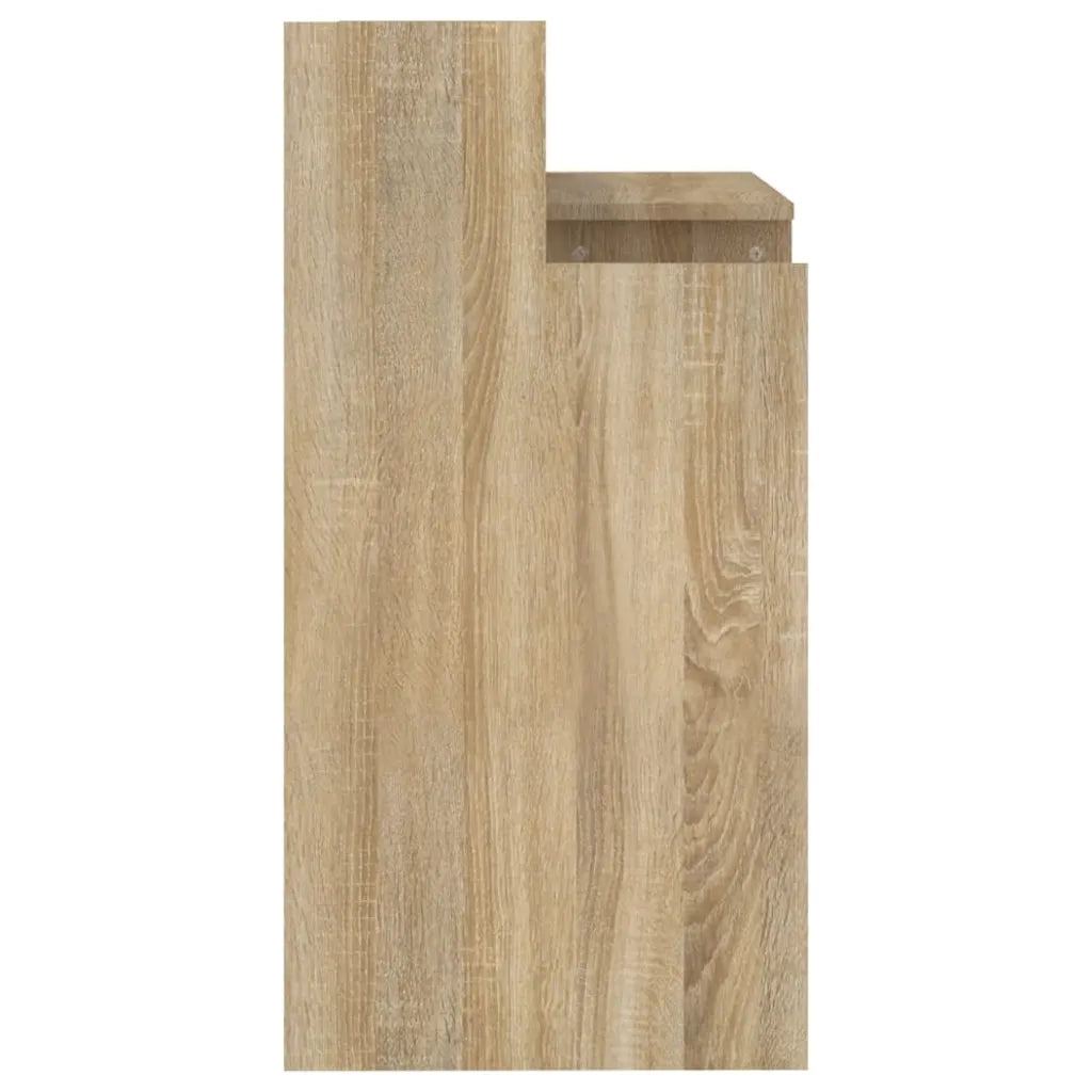 Scrivania con Luci LED Rovere Sonoma 97x45x90 cm in Multistrato 805555