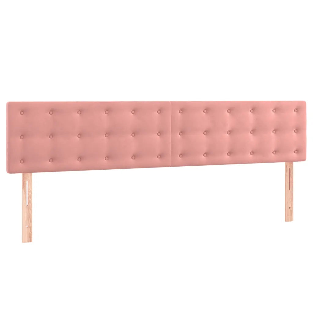 Giroletto a Molle con Materasso Rosa 200x200 cm in Velluto