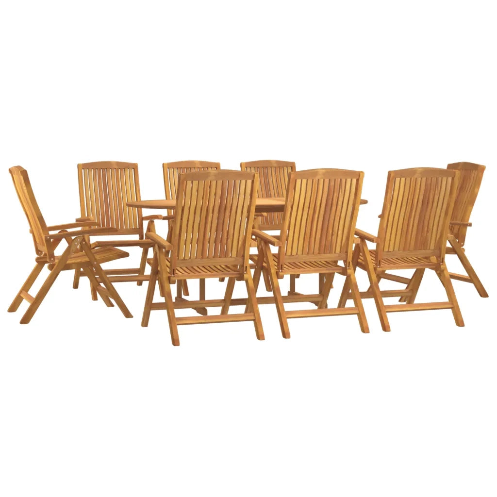 Set da Pranzo per Giardino 9 pz in Legno Massello di Teak 3154920