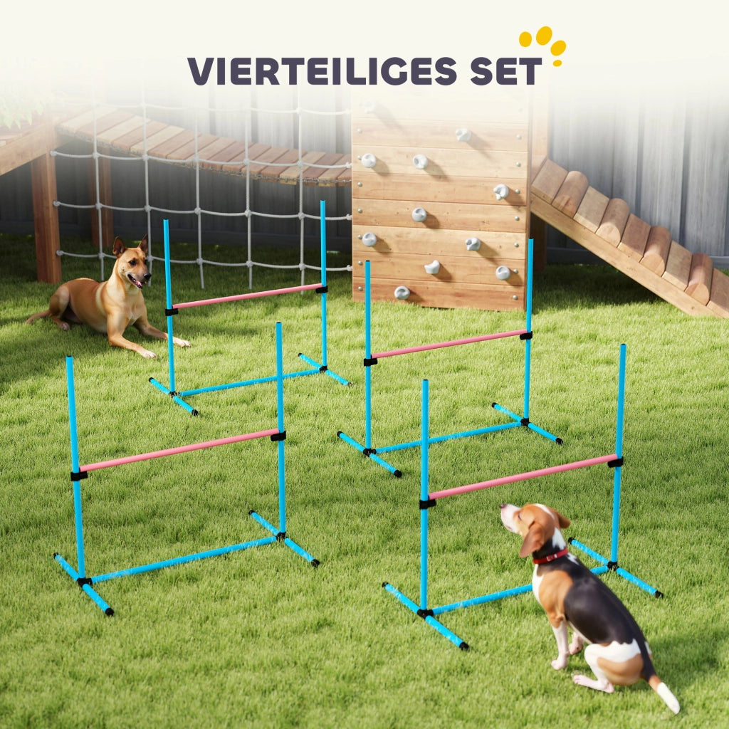 Set Agility per Cani 4 Pezzi ¨C zephmum ¨C Blu 99x65x94 cm