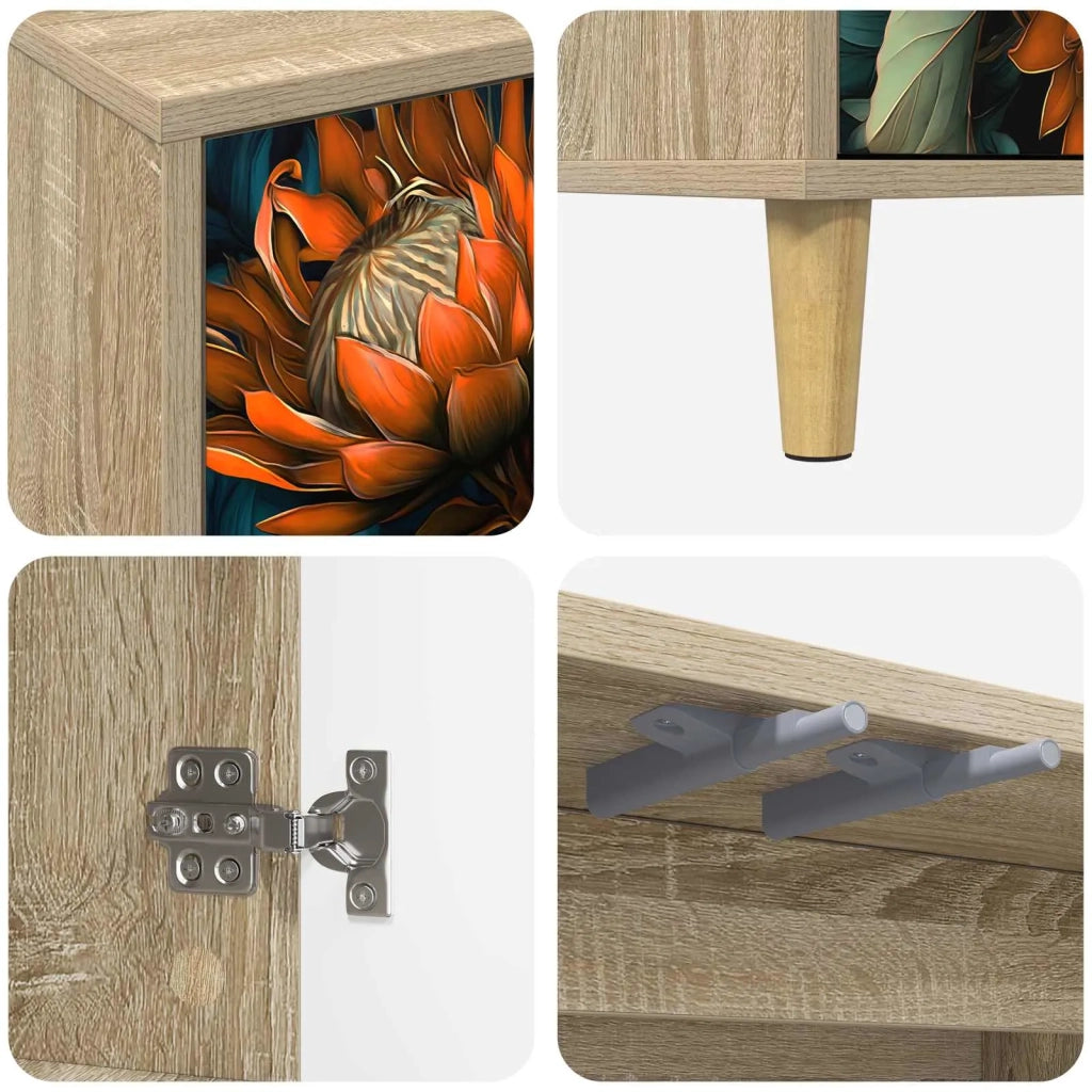 Mobile TV LOCHEM 102 x 33 x 50 cm Sonoma Legno ingegnerizzato 8007070