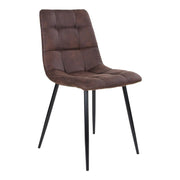 Set di 2 Sedie Middelfart 1, Marrone, Microfibra, 55x44x86 cm
