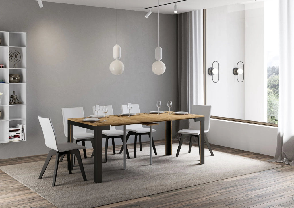 Consolle Allungabile 90-196x40x77 cm in Nobilitato Marrone