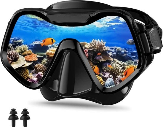 Kit di immersione per adulti - Occhiali da sub per adulti con lente in vetro resistente all'usura e tubo di immersione secco con funzione anti-condensa