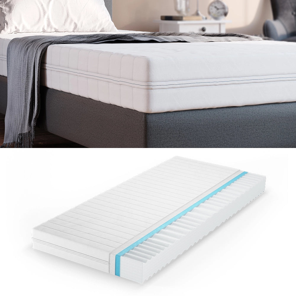 Vitalispa Materasso in schiuma fredda Bianco 80 x 200 cm H2 grado di durezza, 7 zone