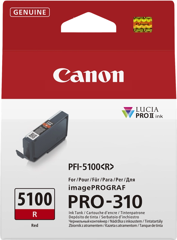 Canon PFI-5100 R cartuccia d'inchiostro 1 pz Originale Rosso