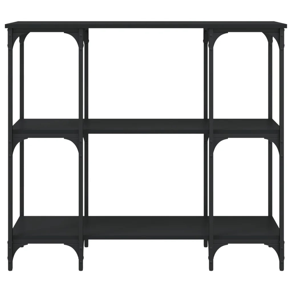 Tavolino Consolle Nero 102x35x90 cm in Legno Multistrato 834145