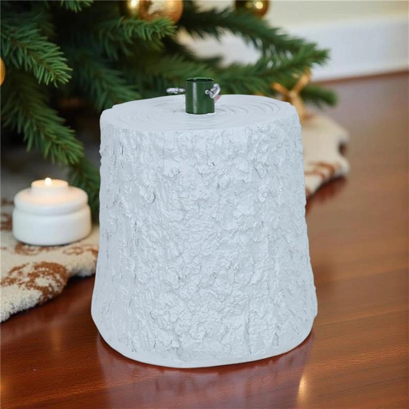 MAURY'S BASE SUPPORTO ALBERO DI NATALE EFFETTO TRONCO DIMENSIONI 32X26X30+4CM COLORE BIANCO