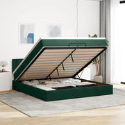 Struttura Letto Pouf con Materasso 200x200 cm in Velluto 3311942