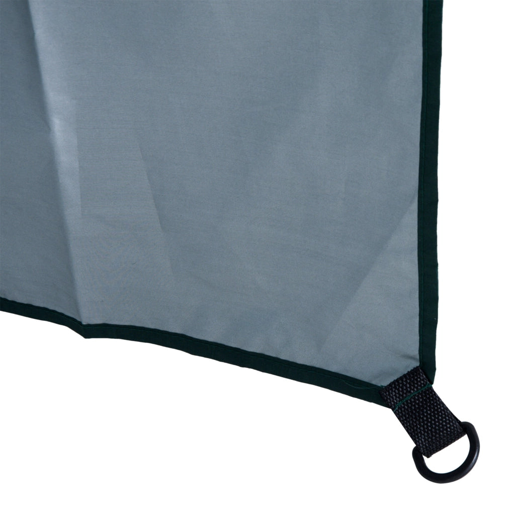 Ombrellone da Giardino Ø2,2m in Metallo con Tenda Parasole Verde Scuro