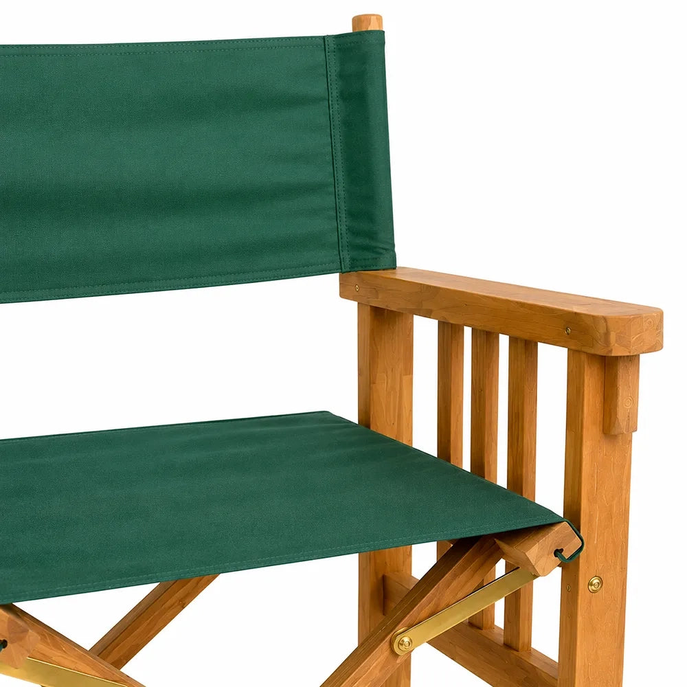 Sedia Regista pieghevole in Legno Teak e Tela Verde– Cannes