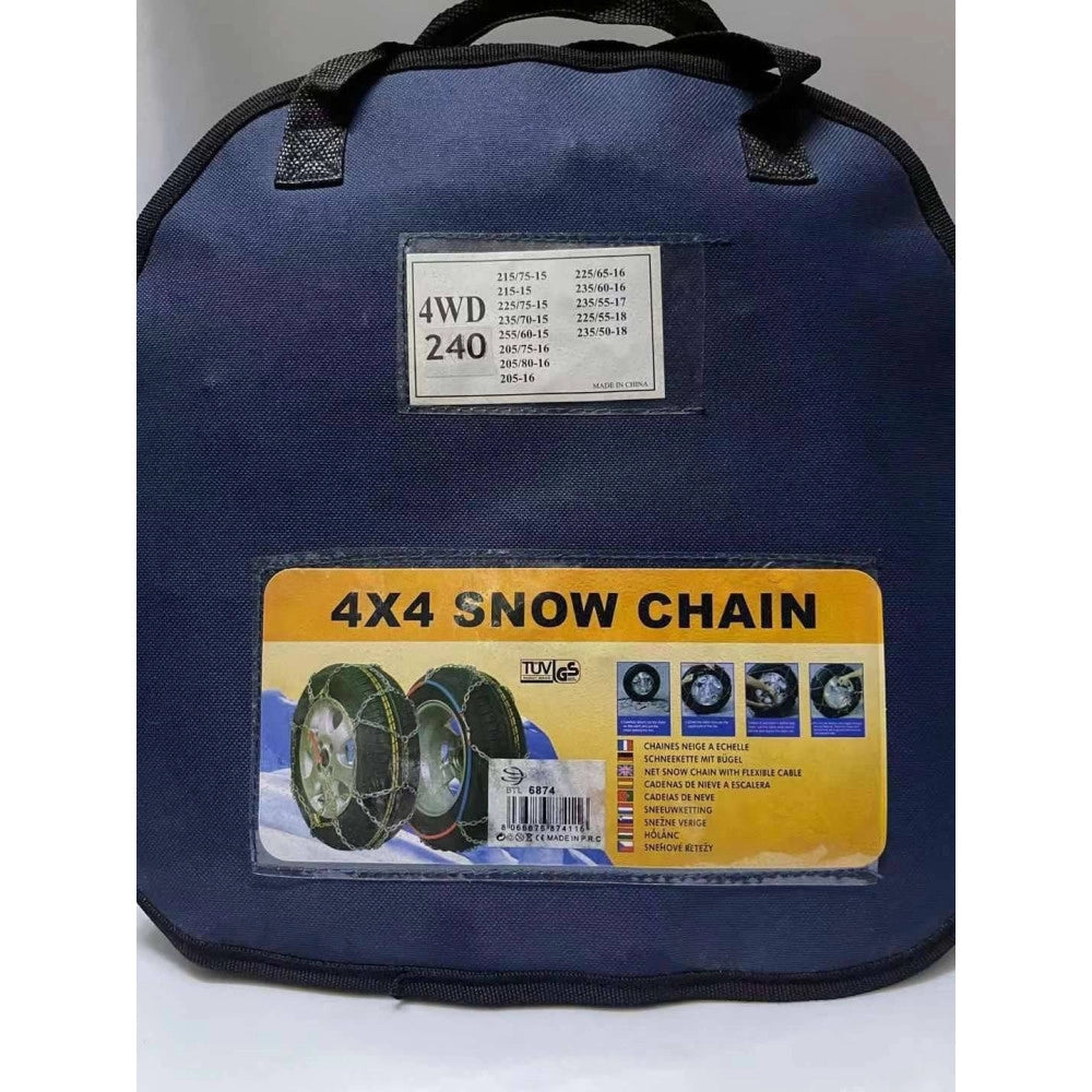 Trade Shop - Catene Da Neve Per Auto Gruppo 4wd240 Pneumatici Facili Da Montare Omologate -