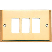 PLACCA COPRIFRUTTI COTTALI - OTTONE POSTI 3 MM 125X74 MAGIC/VENUS- 2 pezzi