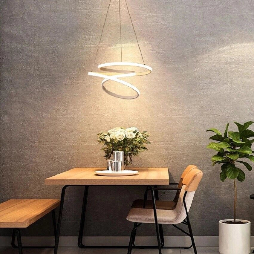 Lampadario Led a Sospensione illuminazione dal Design Moderno Regolabile 6440 Lm