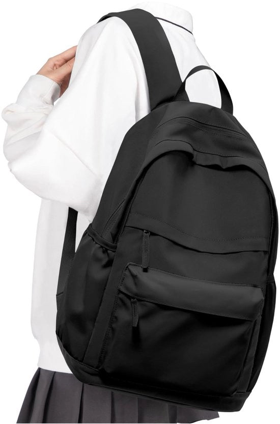 Borsa da Scuola per Ragazze Teenager Impermeabile Leggera Borsa da Scuola per Donne Borsa da Scuola Casual per Ragazze e Ragazzi Borsa da Scuola Aestetica Nero