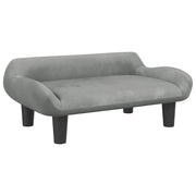 Divano | Divano da soggiorno | Sofa per Bambini Grigio Chiaro 70x40x24 cm in Velluto