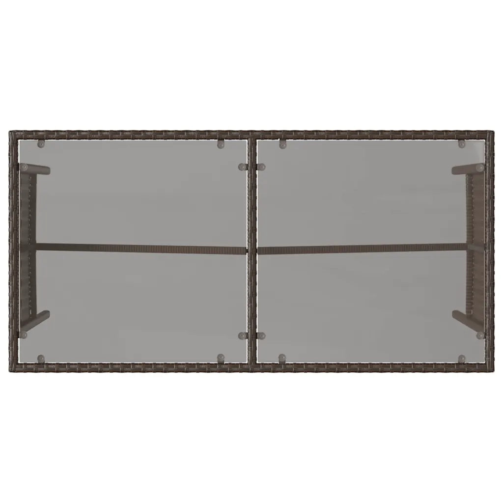 Set da Pranzo da Giardino 3pz | Set Salotto da Giardino con Cuscini in Polyrattan Marrone