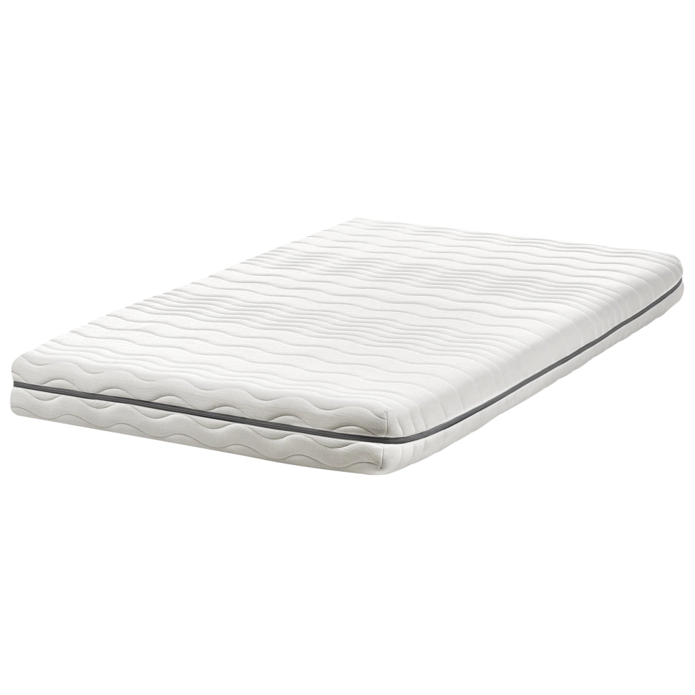 Materasso matrimoniale Memory Foam Imbottitura Poliestere Sfoderabile Bianco 120 x 200 cm massimo comfort