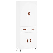 Credenza | Madia | Buffet da pranzo | Armadio da pranzo Bianca 69,5x34x180 cm in Legno Multistrato