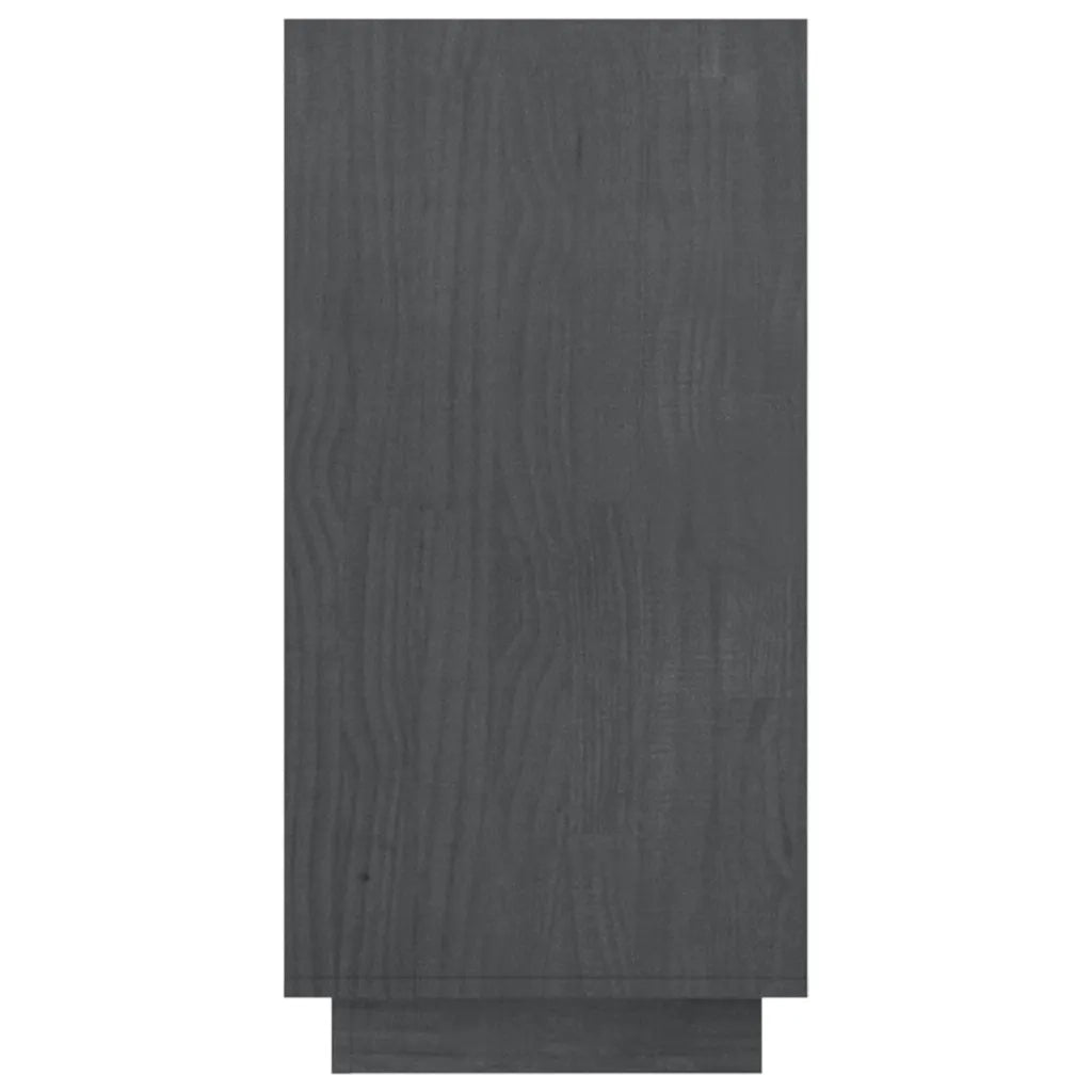 Libreria Grigia 80x35x71 cm in Legno Massello di Pino 810881