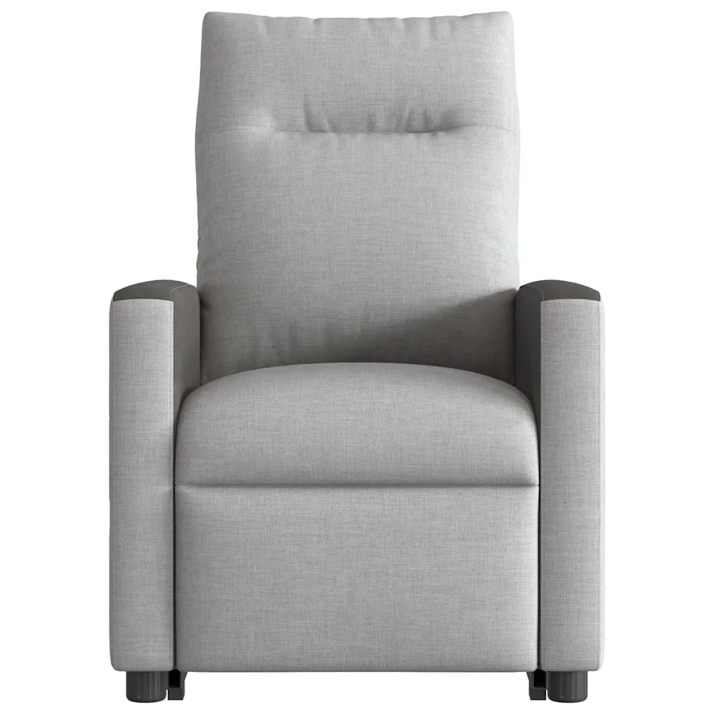 Divano Sedia-Poltrona Alzapersona Massaggi Reclinabile Grigio Nuvola Tessuto 770498