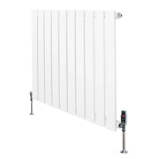 Radiatore Orizzontale 600 x 700 mm con Valvole TRV Bianco