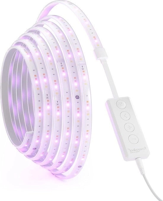 Sfeerverlichting 5 metro RGBW Smart LED strip - Kit di Avvio per Striscia LED - Bluetooth - Google Apple - Sincronizzazione Musica - Kit di Monitoraggio 5M