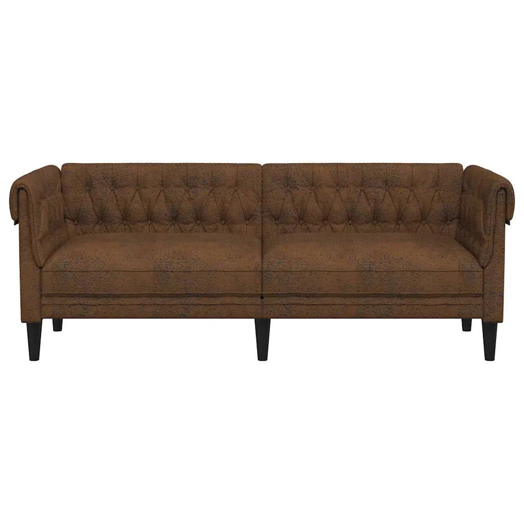 Divano Chesterfield con cuscino Marrone 201.5 x 74.5 x 74.5 cm 42013012