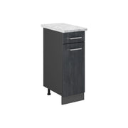 Vicco Mobiletto base per cucina Calcestruzzo nero 30 cm PL Marmo