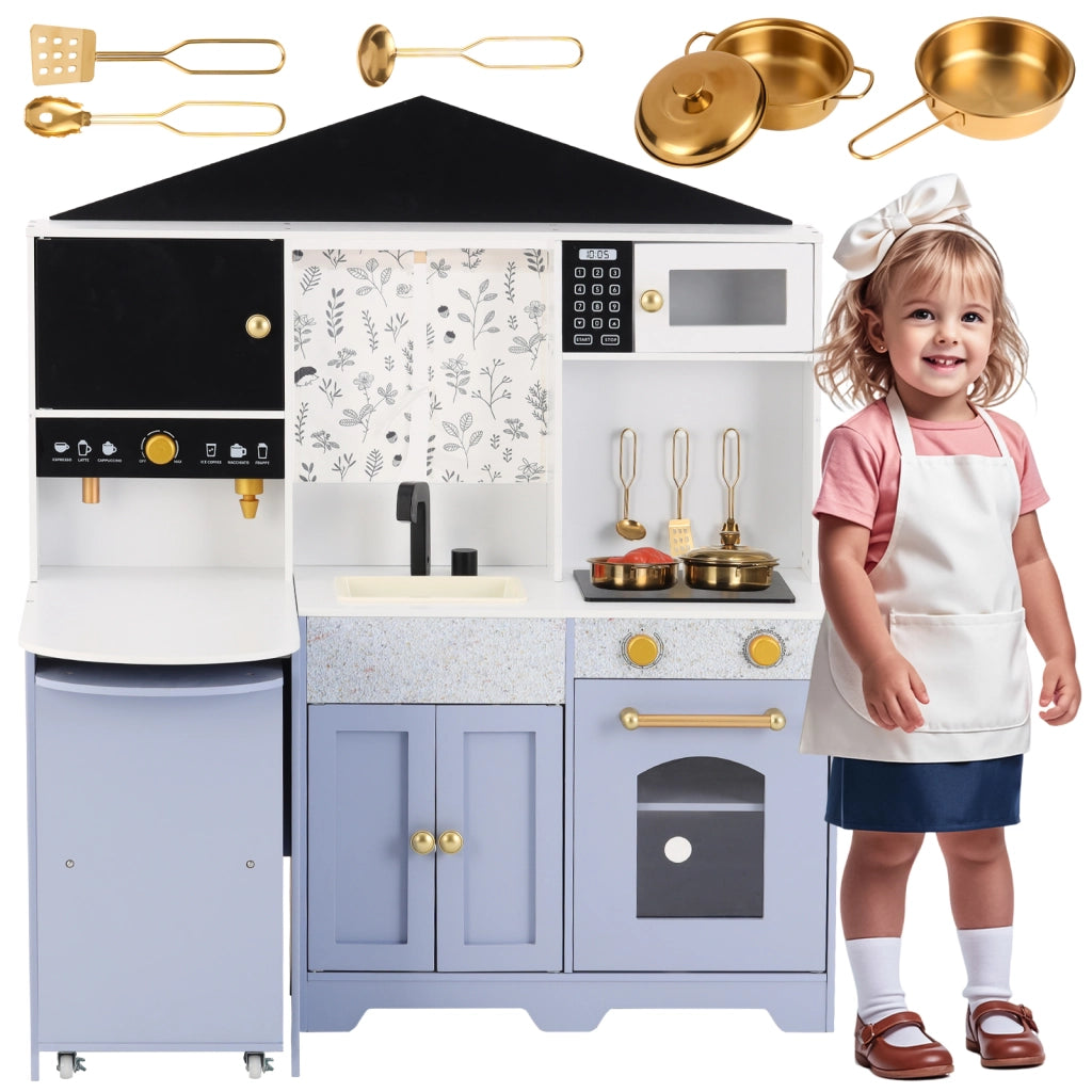 Cucina per bambini ¨C Minimal ¨C legno e plastica bianco viola 60x90x105cm
