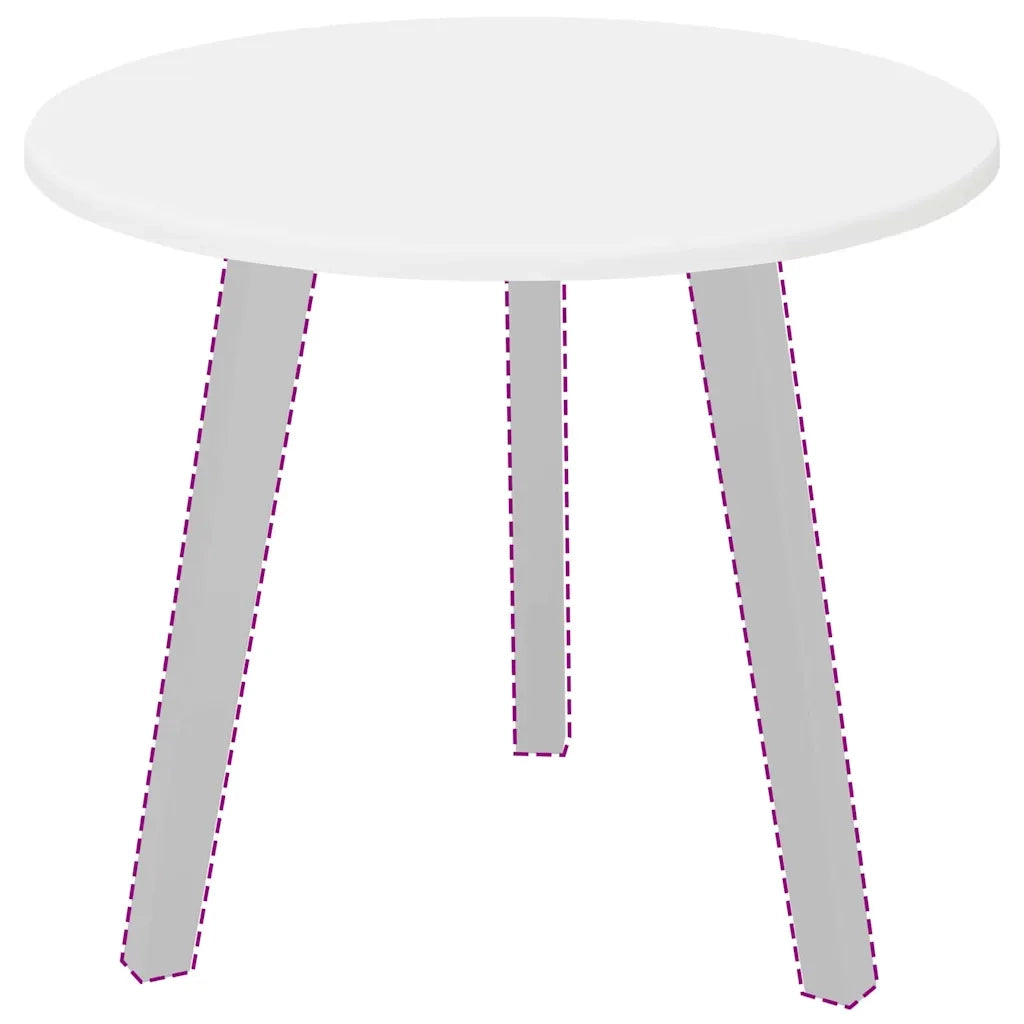 Piano del tavolo Bianco Ø 50 x 1,5 cm Legno multistrato