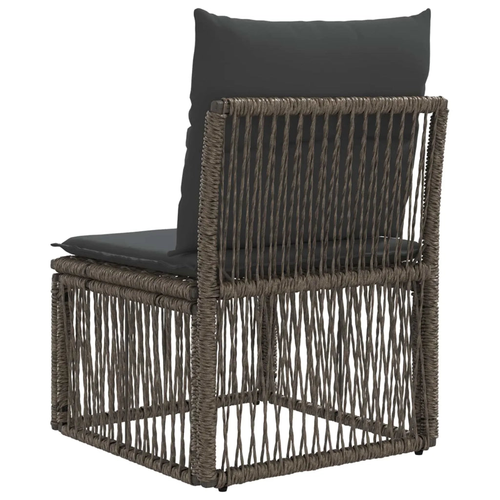 Unità divano senza braccioli Grigio polyrattan 42026714