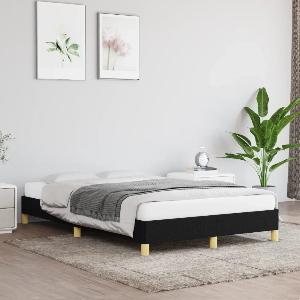 Giroletto senza Materasso Nero 120x200 cm Tessuto 346804