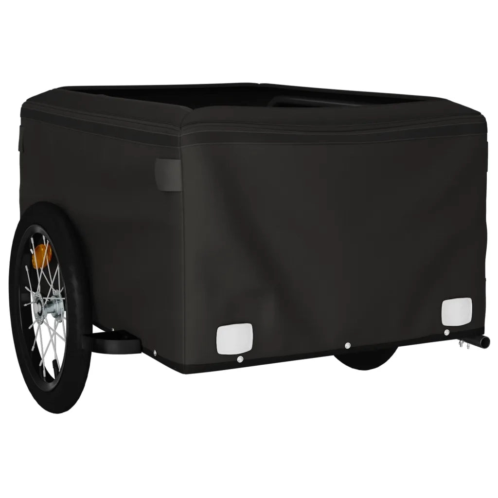 Rimorchio da Bici Nero e Giallo 45 kg in Ferro 94085