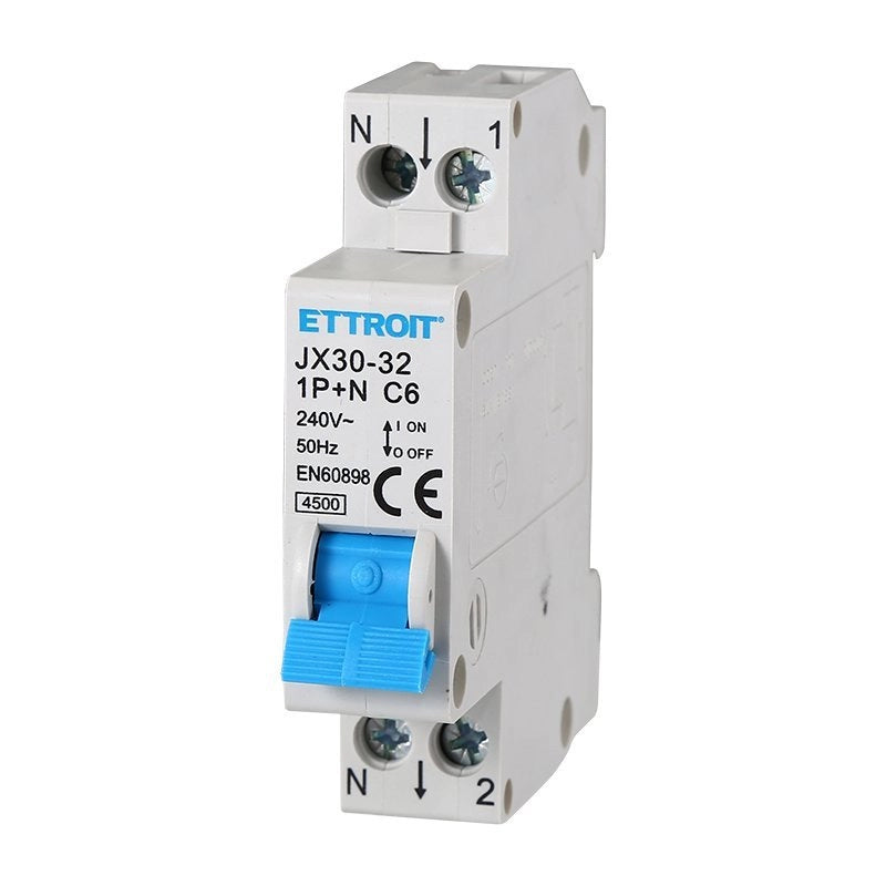 Interruttore Magnetotermico Automatico 1P+N 6A 4500A 220V Salvavita Stotz Occupa 1 Modulo DIN