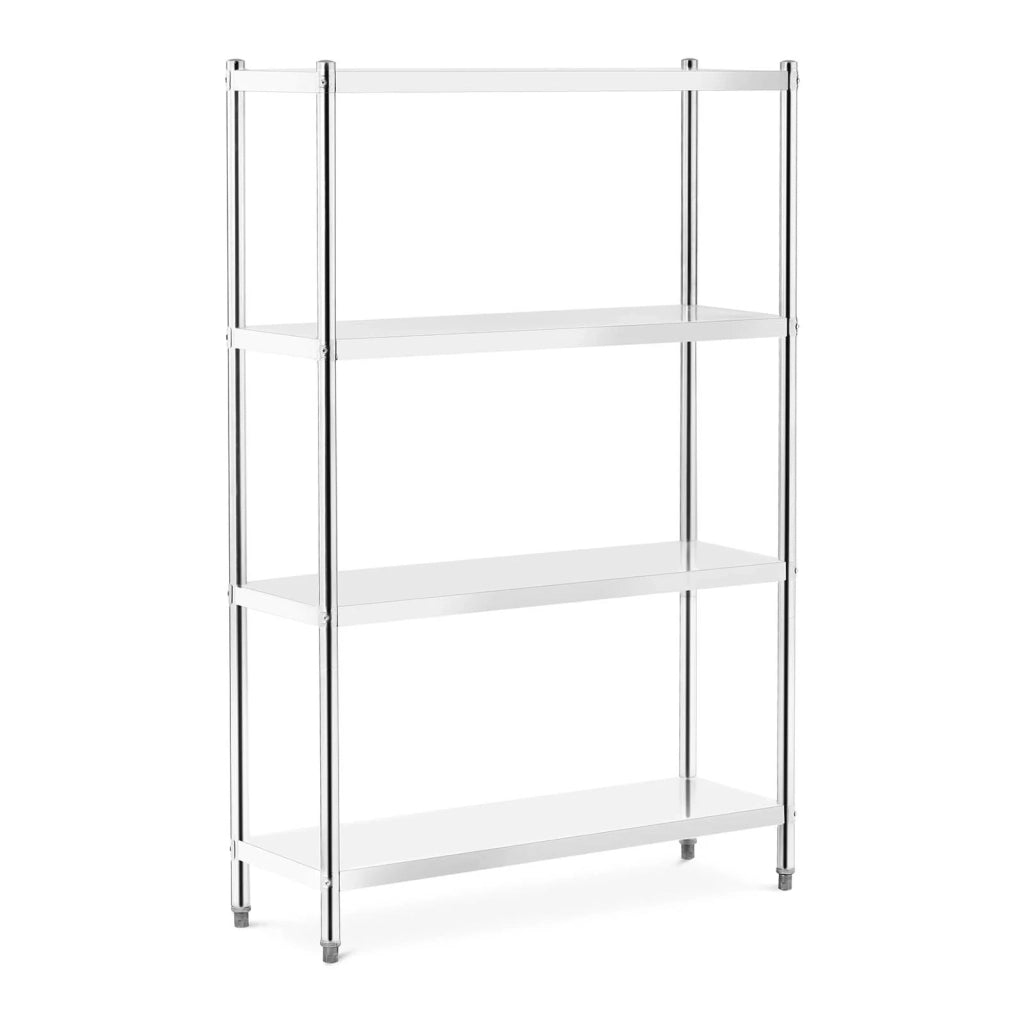 Scaffale da cucina professionale in acciaio inox 4 livelli (dimensioni: 120 x 40 x 180 cm numero di ripiani: 4 portata 200 kg) professionale 14_0005189