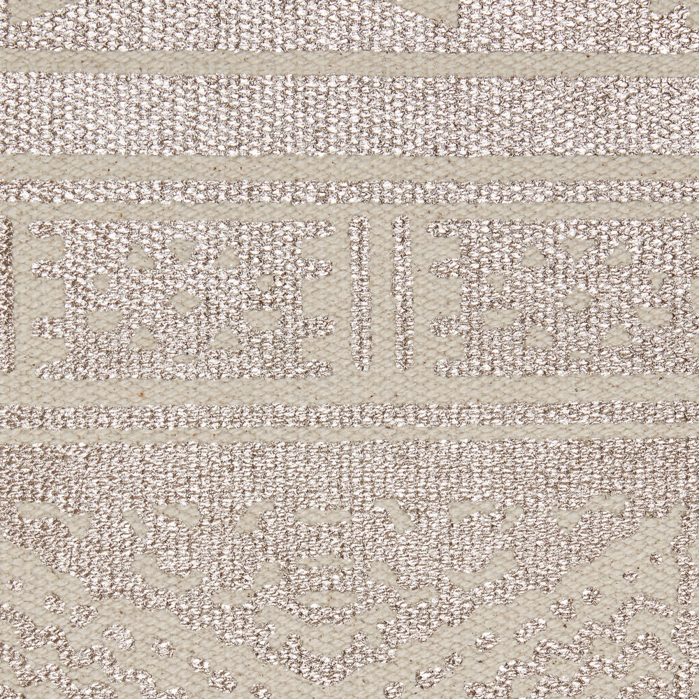 Cuscino in cotone oro rosa 50 x 50 cm motivo geometrico metallizzato glamour
