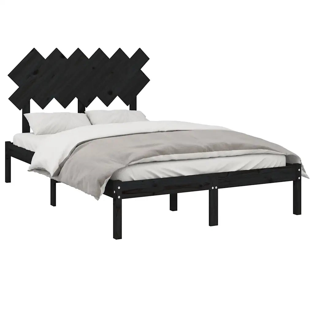 Giroletto Nero 135x190 cm Double in legno Massello 3104847