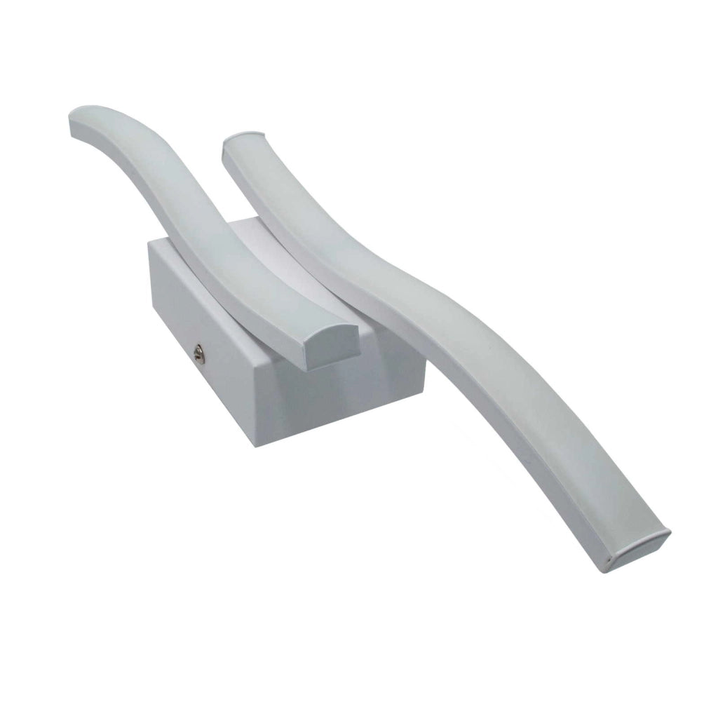 Lampada parete muro applique bianco moderno LED 10W CCT da 3000K a 6500K luce stilizzata comodino soggiorno salotto 230V