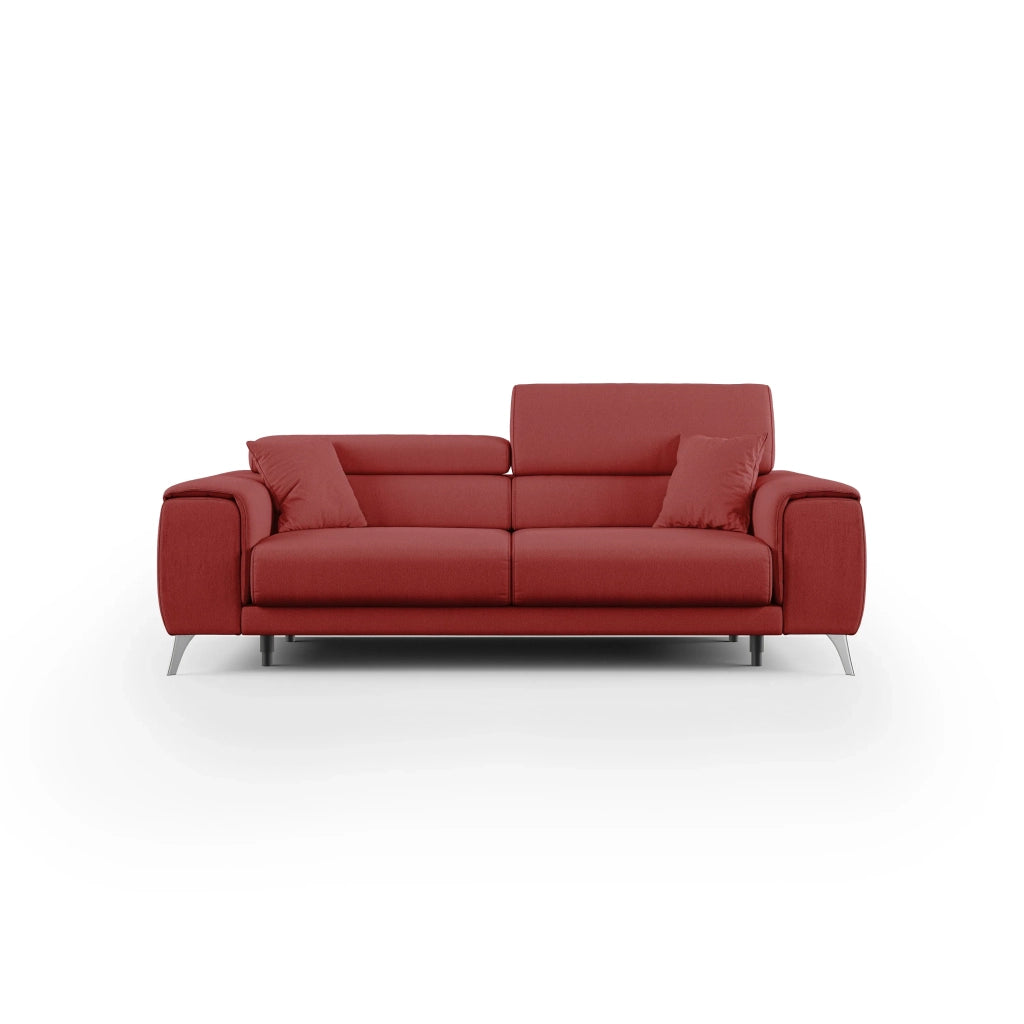 Fusion Divano con sedute allungabili in tessuto smacchiabile T05 185 cm rosso