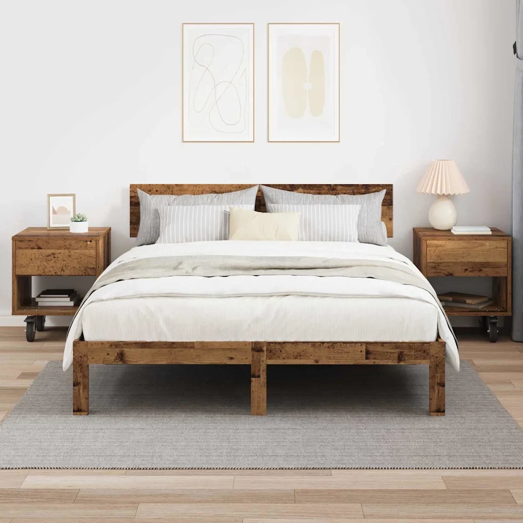 Comodino 2 pcs Legno vecchio 40,5 x 40 x 48 cm